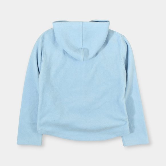 (XS) 2000's | Vintage Women's Bootleg Nike Hooded Fleece Full Zip Logo Blue - Picture 2 of 2